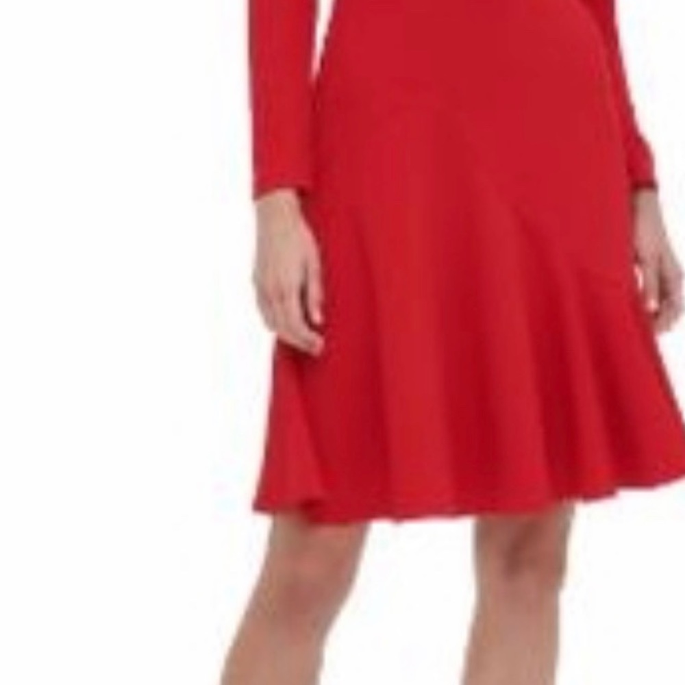 Red Calvin Klien long sleeve sweter dres